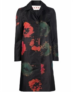 Однобортное пальто с цветочным принтом Marni