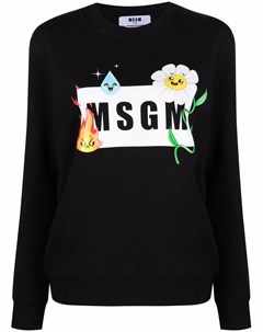 Толстовка с цветочным принтом и логотипом Msgm