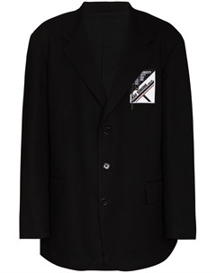 Однобортный пиджак с нашивкой логотипом Raf simons
