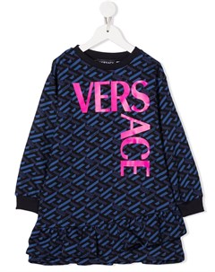 Платье толстовка с логотипом Versace kids