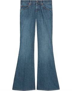 Расклешенные джинсы из органического хлопка Gucci