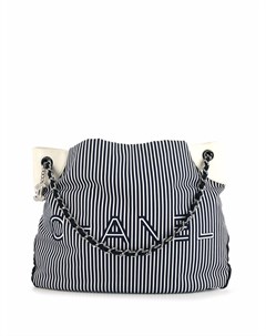 Полосатая сумка тоут Cruise Line 2010 х годов с логотипом Chanel pre-owned