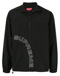 Пуловер с воротником на молнии и логотипом Supreme