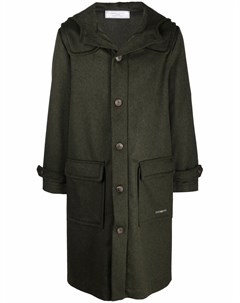 Однобортное пальто с капюшоном Société anonyme