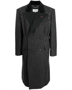 Пальто миди с контрастной строчкой Maison margiela