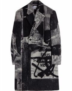 Двубортное пальто из коллаборации с Pablo Tomek Off-white