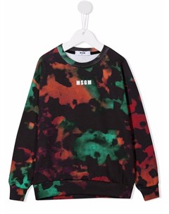 Толстовка с принтом тай дай Msgm kids