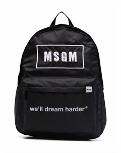 Рюкзак с вышитым логотипом Msgm kids