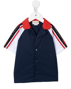 Рубашка с короткими рукавами и логотипом Gucci kids