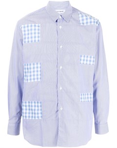 Рубашка с нашивками в клетку Comme des garçons shirt