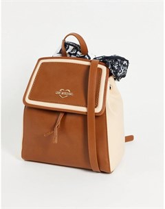 Светло коричневый рюкзак с шарфом Love moschino