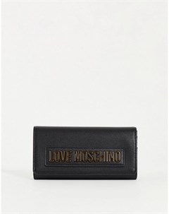 Черный кошелек с логотипом Love moschino