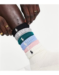 Эксклюзивный набор из 6 пар цветных носков с логотипом игрока в поло x ASOS Polo ralph lauren