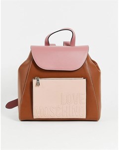 Розовый рюкзак с логотипом Love moschino