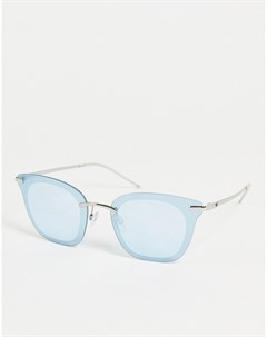 Нежно голубые солнцезащитные очки кошачий глаз Emporio armani