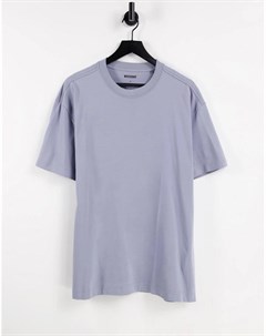 Серо голубая футболка в стиле oversized Weekday