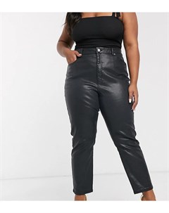 Черные джинсы в винтажном стиле с покрытием ASOS DESIGN Curve farleigh Asos curve