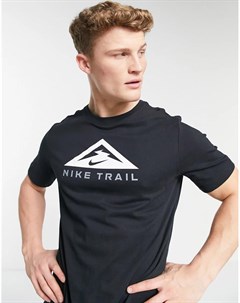 Черная футболка Trail Nike running