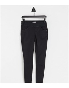 Черные зауженные джинсы с эластичной вставкой для животика Jamie Topshop maternity