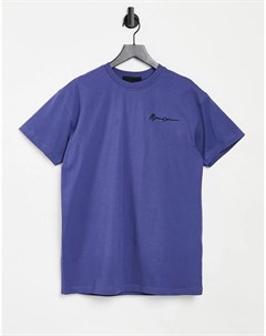 Темно синяя футболка с логотипом Mennace
