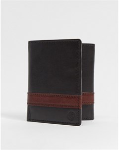Кожаный кошелек бумажник с тройным сложением Silver street