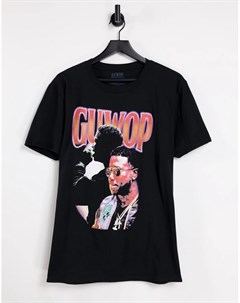 Черная oversized футболка с принтом Guwop Gucci Mane Merch cmt ltd