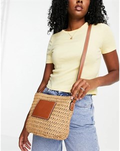 Соломенная сумка через плечо бежевого цвета Julia Accessorize