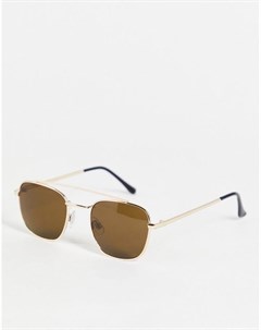 Квадратные солнцезащитные очки с двойной планкой Madein.