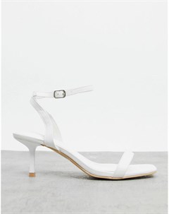 Белые сандалии с ремешком на щиколотке Glamorous