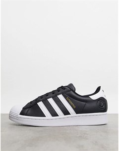 Черные кроссовки из искусственной кожи Superstar Adidas originals