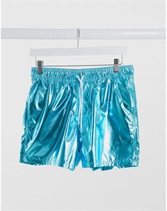 Короткие шорты для плавания с эффектом металлик Asos design