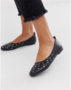 Туфли на плоской подошве с отделкой заклепками Vero moda