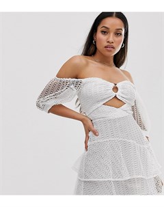 Кружевное платье мини с отделкой ASOS DESIGN Petite Asos petite