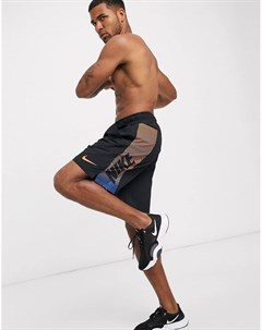 Черные шорты с большим логотипом Flex 2 0 Nike training