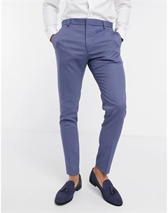 Синие фактурные супероблегающие брюки wedding Asos design