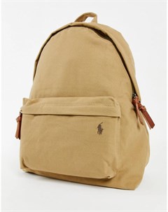 Светло коричневый рюкзак из парусины с логотипом Polo ralph lauren