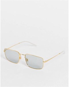 Прямоугольные солнцезащитные очки унисекс в золотистой оправе с розовыми линзами в стиле 90 х Ray-ban®