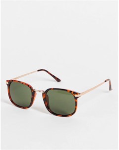 Коричневые квадратные солнцезащитные очки в стиле унисекс Aj morgan