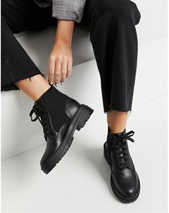 Черные ботинки в байкерском стиле Miss selfridge