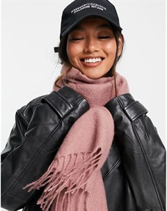 Мягкий шарф с кисточками пыльно розового цвета Asos design