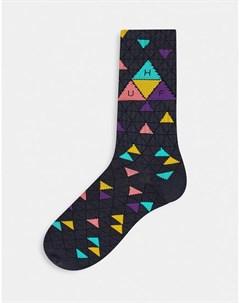 Серые носки с узором в виде треугольников Huf