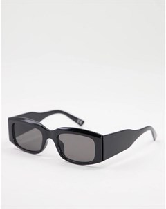 Черные солнцезащитные очки в квадратной оправе с широкими дужками Asos design