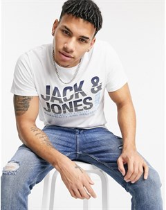 Белая футболка с короткими рукавами Jack & jones
