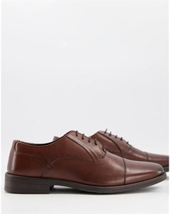 Оксфордские кожаные туфли коричневого цвета на шнуровке Silver street