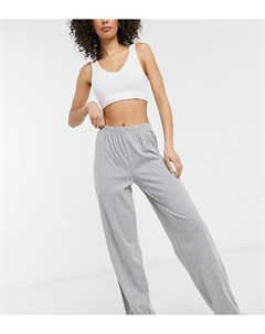 Серые прямые пижамные штаны из трикотажа ASOS DESIGN Tall Asos tall