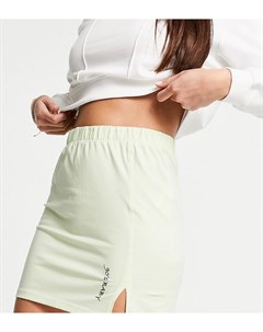 Мини юбка от комплекта в стиле 90 х бледно лаймового цвета Threadbare tall