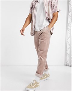 Розовые выбеленные вельветовые брюки узкого кроя Asos design