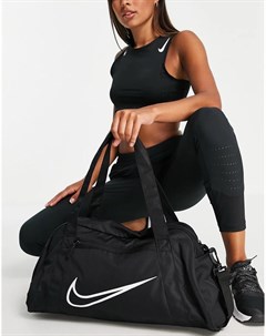 Черная спортивная сумка с логотипом галочкой Nike training