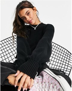 Черный вязаный свитер из переработанных материалов Amelie Monki