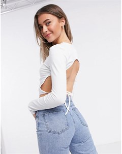 Лонгслив с открытой спиной и завязкой Asos design